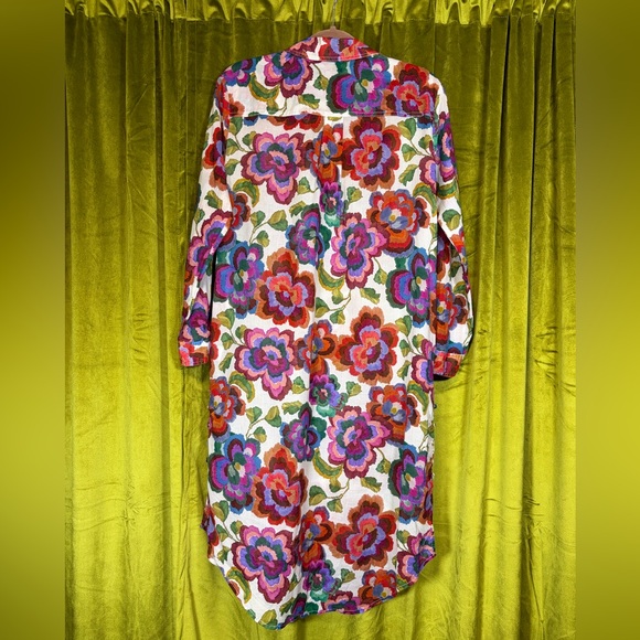 Johnny Was CALANTHE RELAXED OVERSIZED SHIRT or Dress Floral Print Size XS $225 - Picture 12 of 12